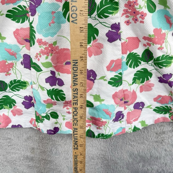 Janie and Jack Dress Girls 8 Floral Bow Sleeveless Button Back Cotton Easter - Picture 7 of 9